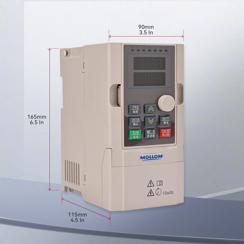 Mollom محرك تردد متغير VFD 220V 2.2KW 3HP 9.6A 220V مدخل أحادي أو ثلاثي إلى مخرج ثلاثي 0-3000 هرتز للتحكم في العاكس لمحرك المغزل CNC للتحكم في السرعة - Image 2
